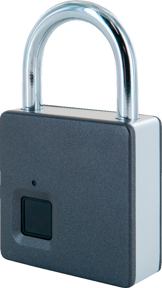 Schwaiger Bügelschloss mit Fingerabdrucksensor & Notfallschlüssel