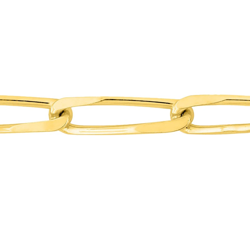 Bracelet Mixte 18 cm - Forçat carré - Or 18 Carats - Largeur 4 mm