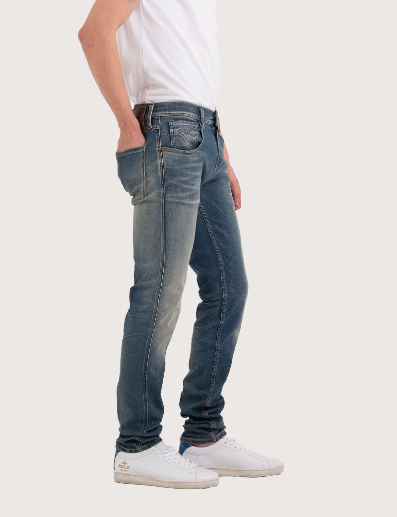 REPLAY JEAN HOMME SLIM ANBASS BLEU MEDIUM 523