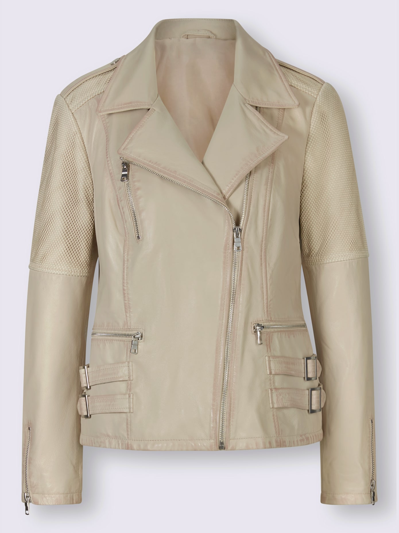 Veste en cuir style motard tendance