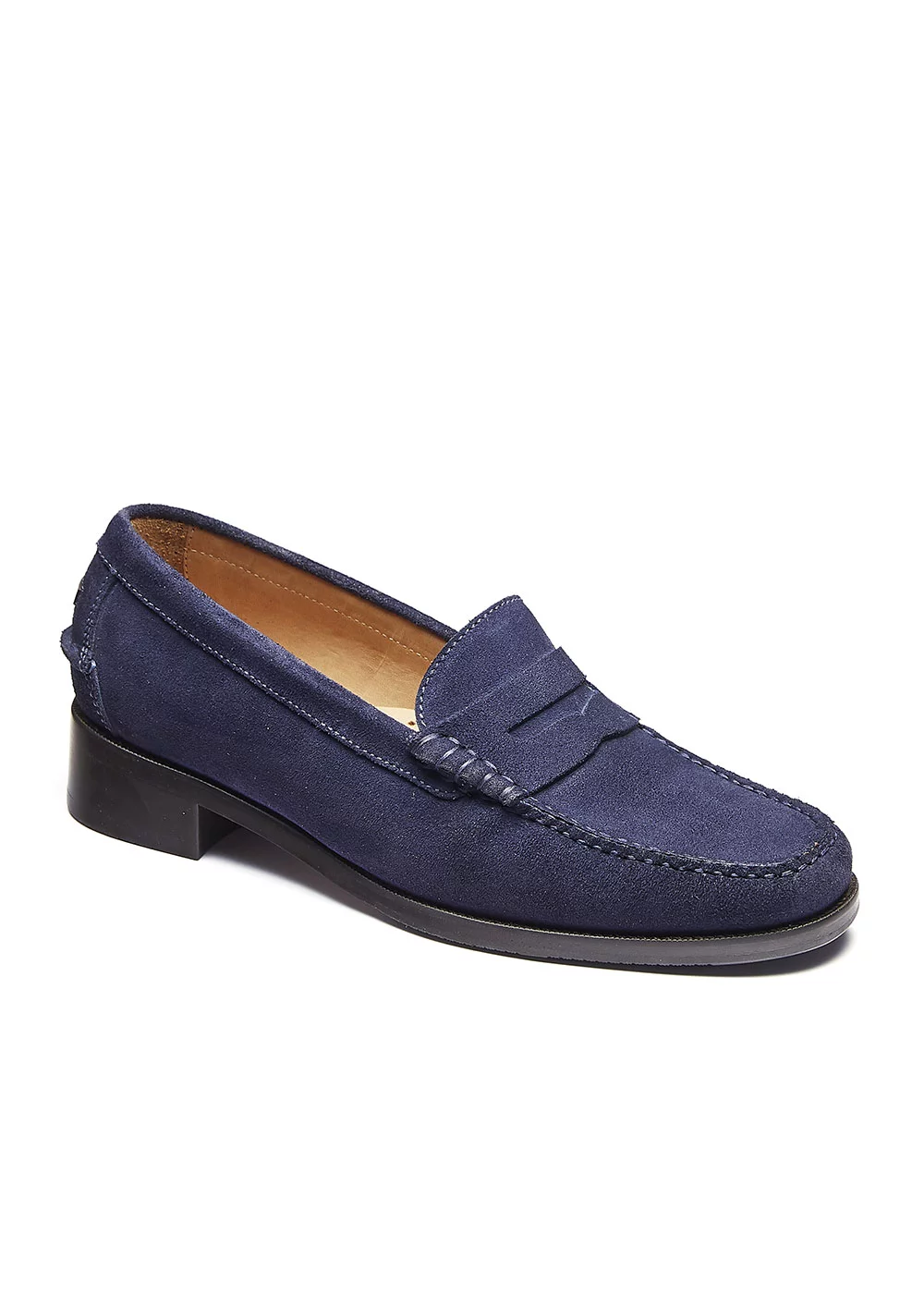 MOCASSIN HEEL MOC VELOURS NAVY