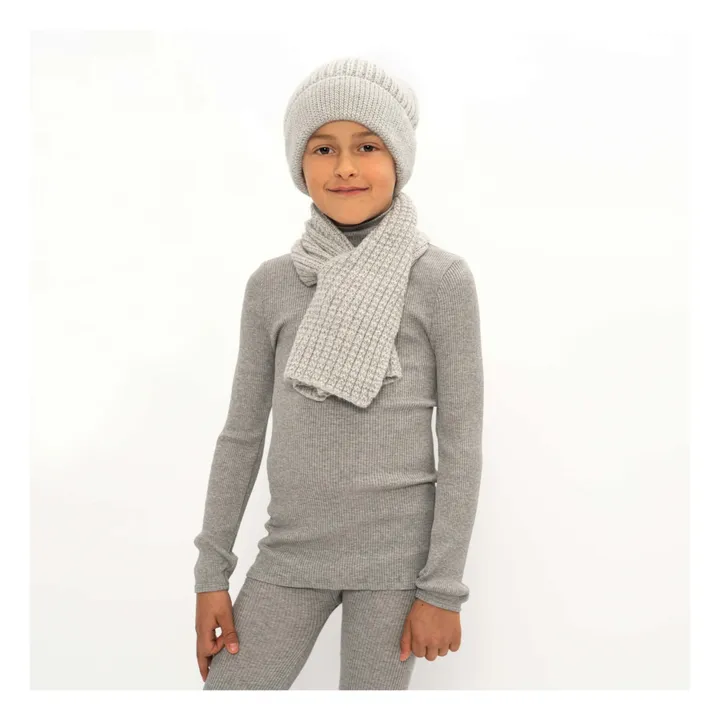 Minimalisma Pull Col Roulé Coton et Soie Bui | Gris