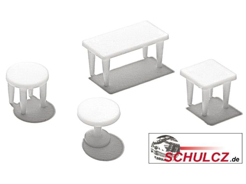 Tische weiß, 1:100
