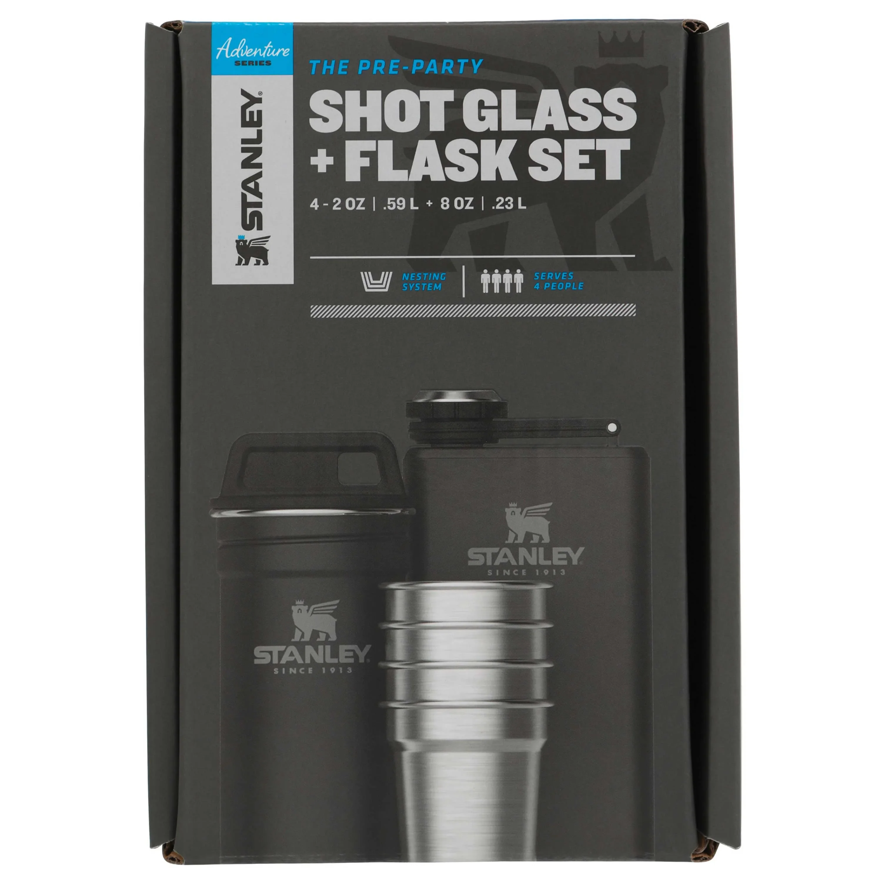Stanley -  Flachmann und Schnapsgläser Set 0.236 L