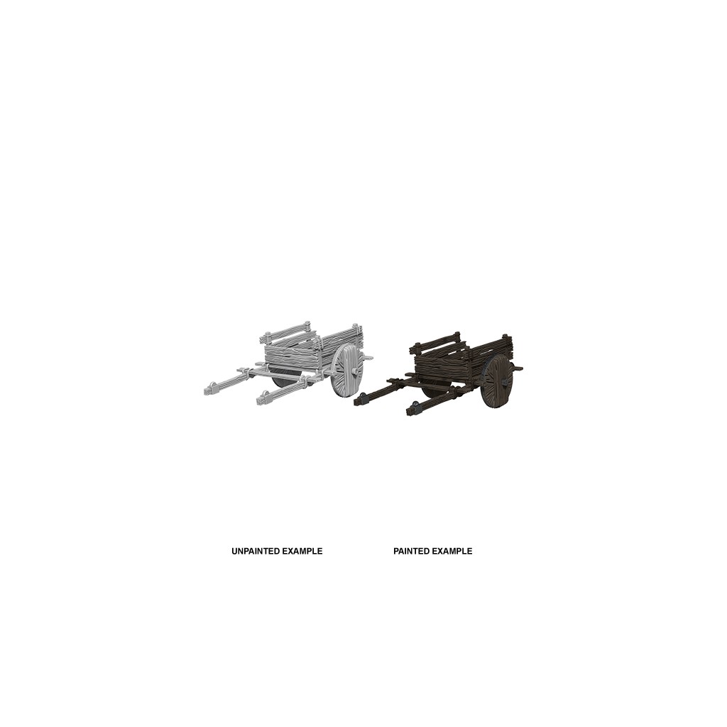 WizKids Deep Cuts Unpainted Miniatures: 2 Wheel Cart
