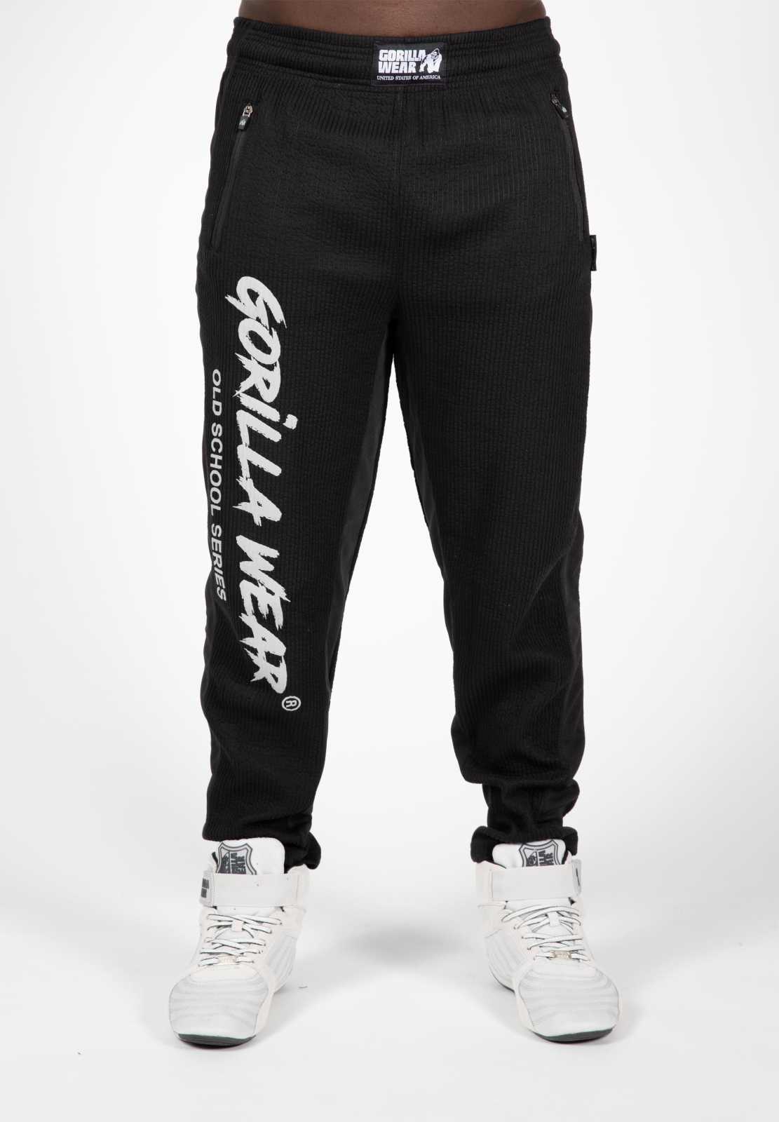 Calças pretas estilo antigo Augustine da Gorilla Wear
