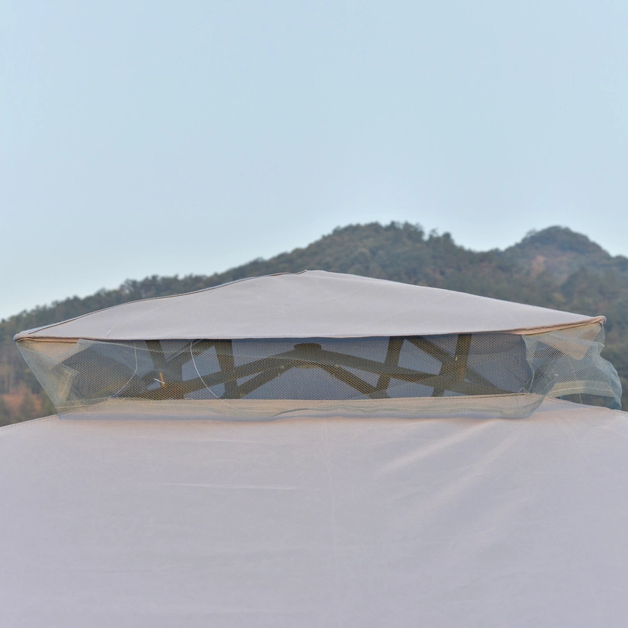 Outsunny Gartenpavillon mit Moskitonetz grau