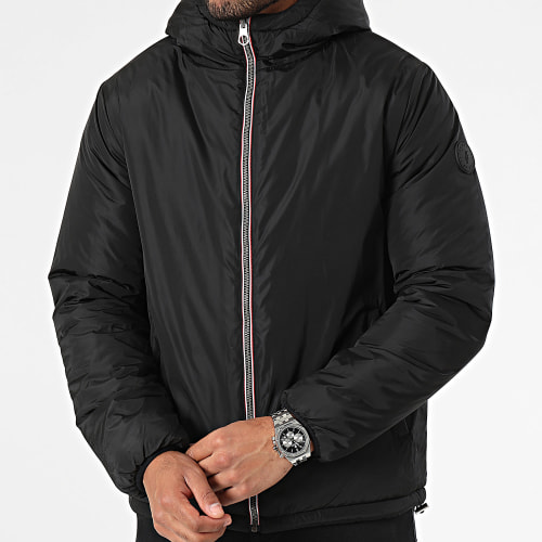 Doudoune Capuche Réversible Cypres Noir Vert Kaki