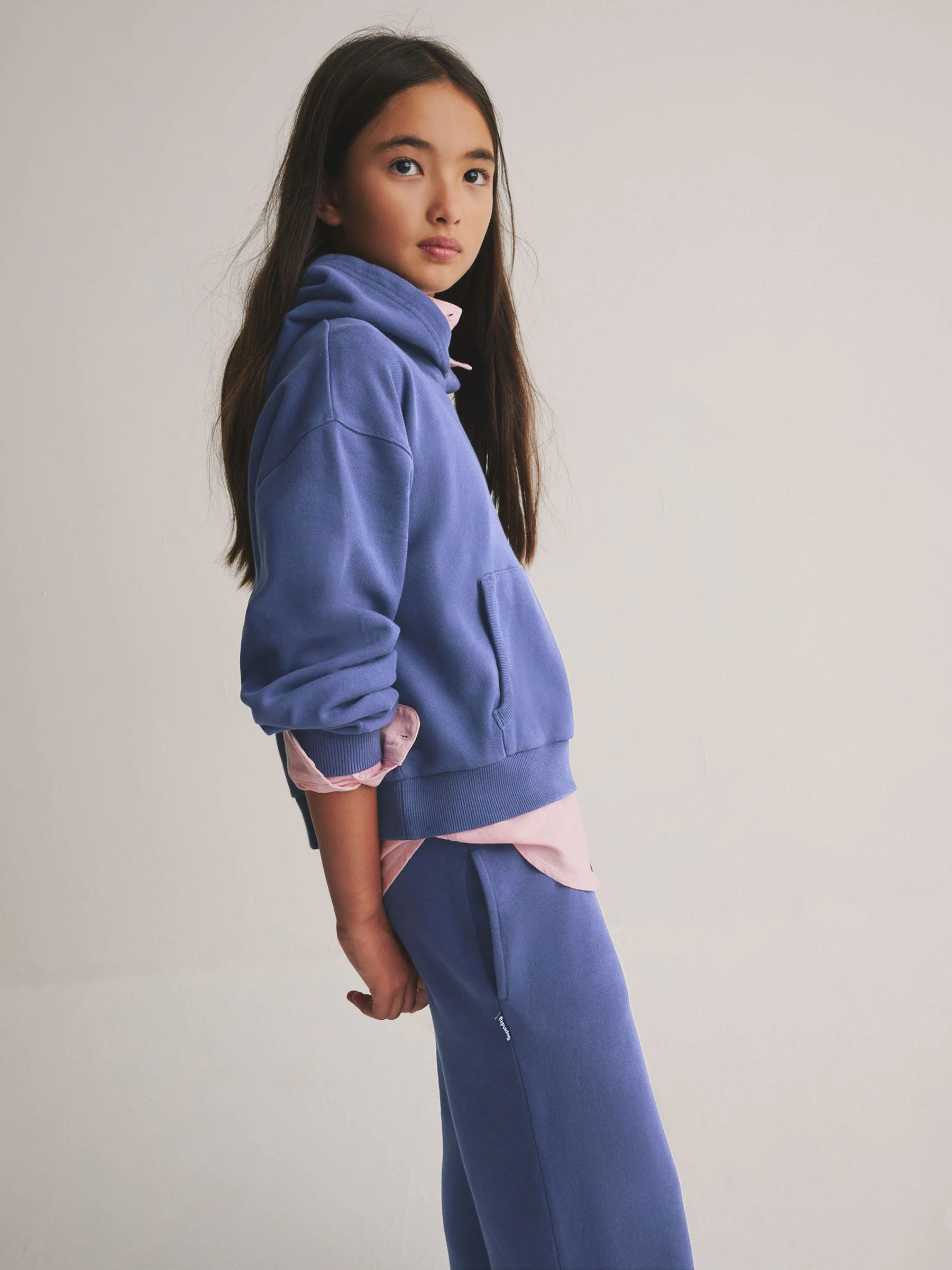 Donkerblauw/roze - Superdry joggingpak