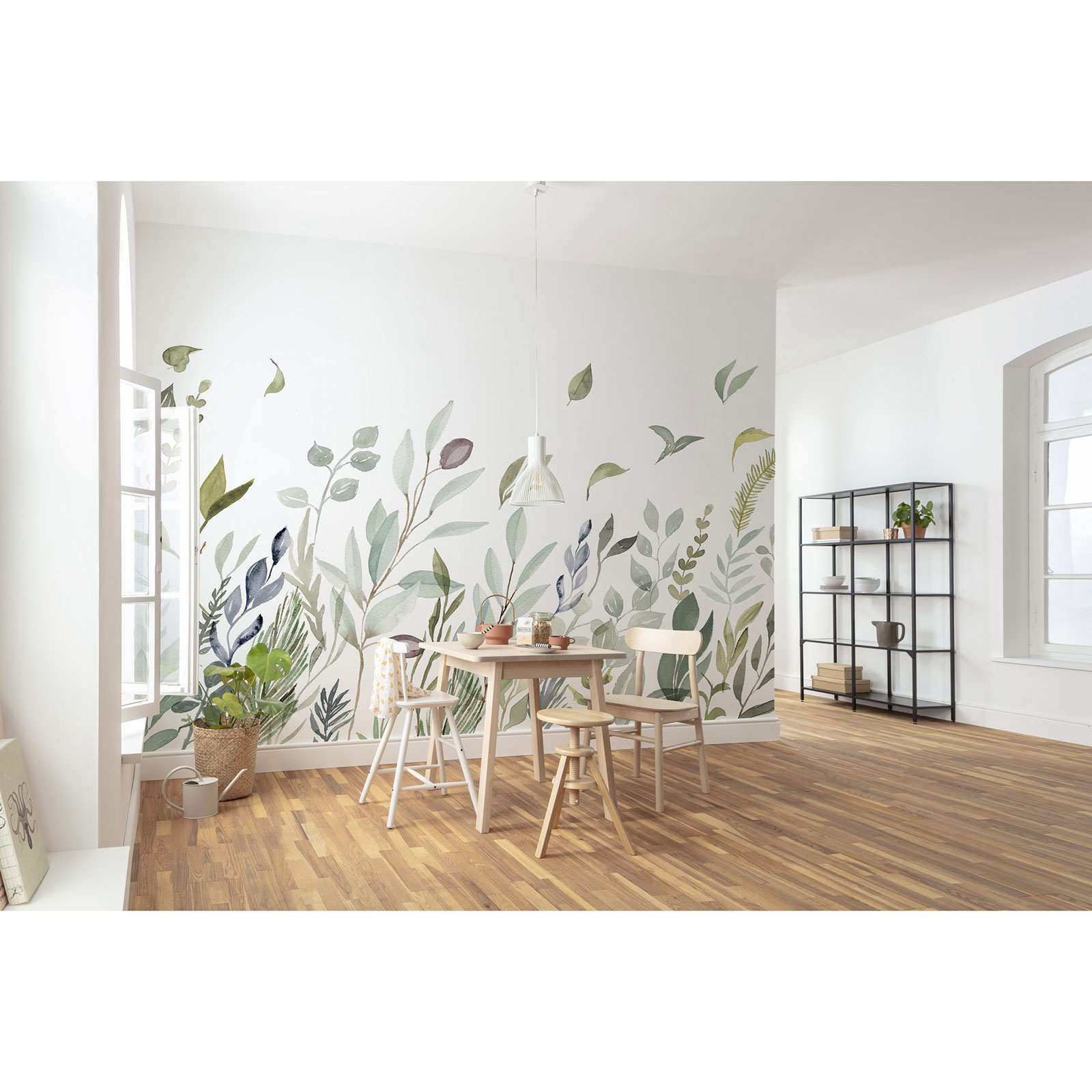 Vlies-Fototapete BREEZE - blau-grün-weiß - 350x250 cm