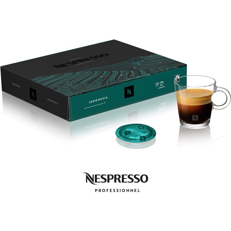 Capsule de café Nespresso Professionnel Indonesia FairTrade  - Boîte de 50