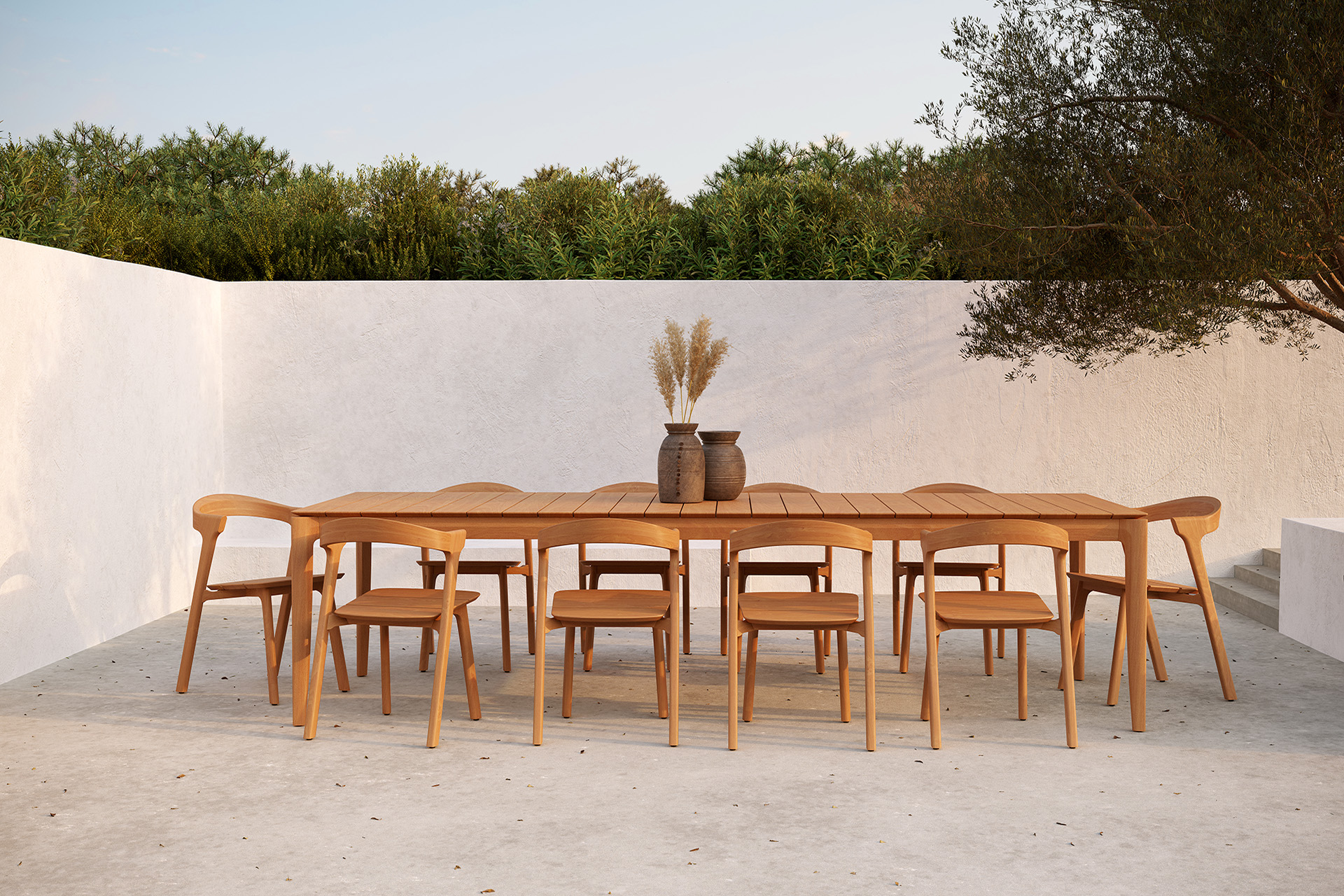 Teak Bok - outdoor - tuintafel 300x110