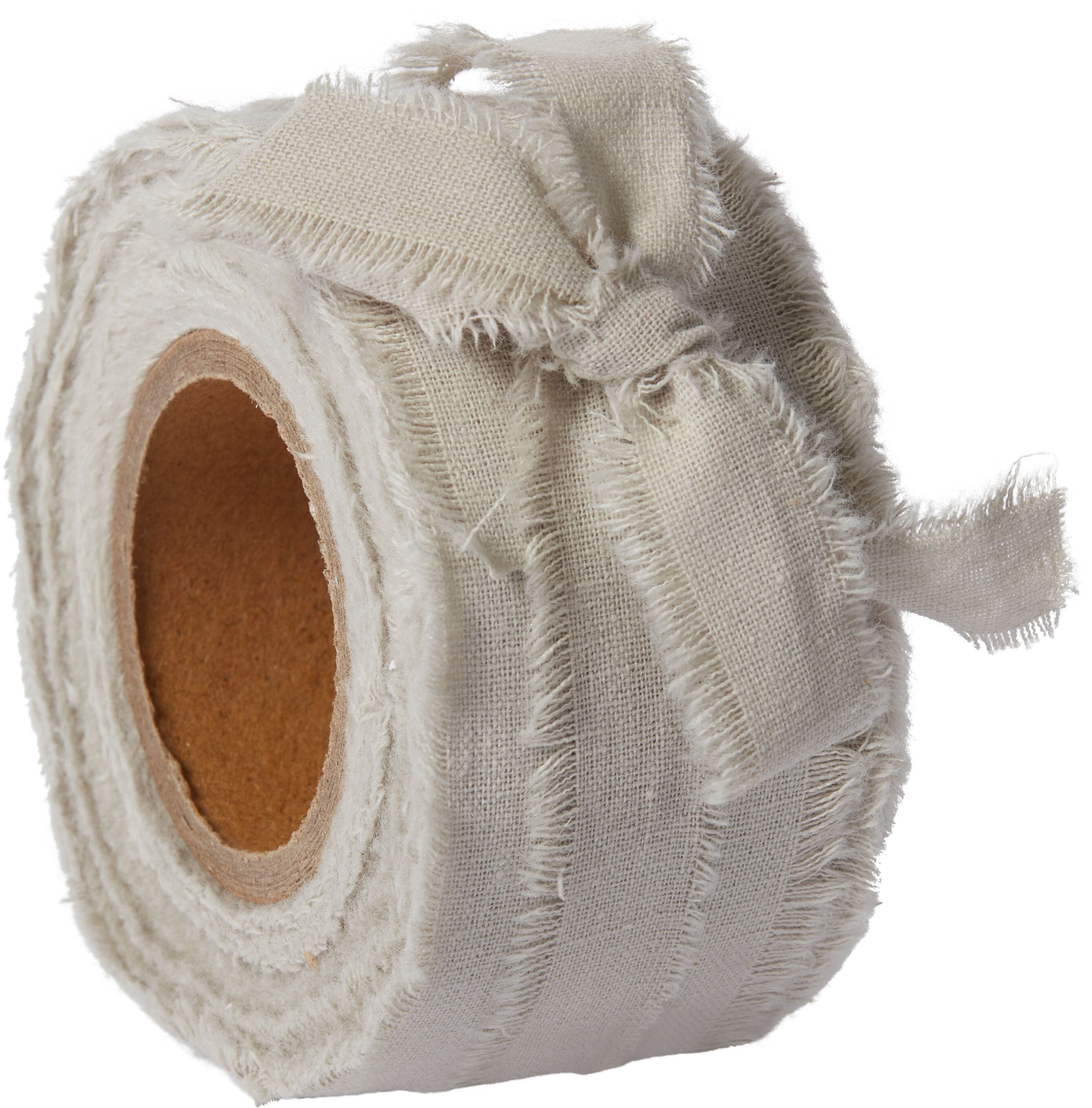 XB COTTON RAW Geschenkband grau 40 mm - Grau / B: 40.0 mm