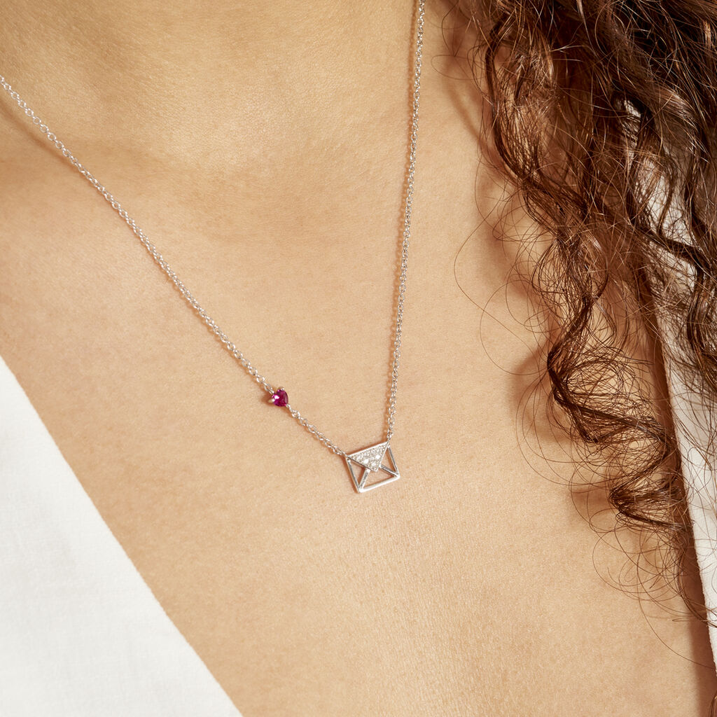 Collier Argent Gurvana Oxydes De Zirconium
