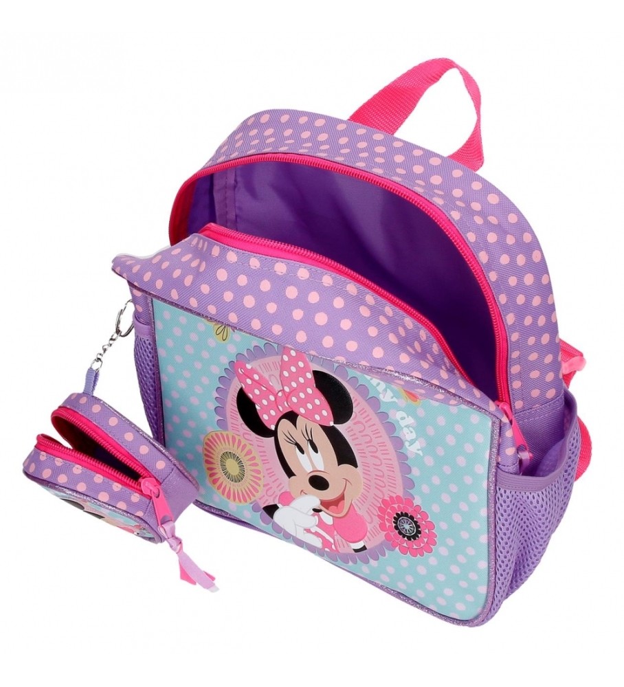 Mochila Disney Guardera Minnie hoje é meu dia 25 cm lilás