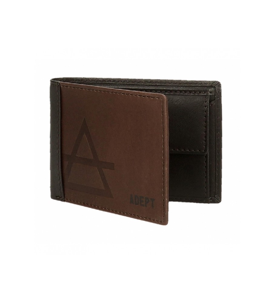 Carteira Joumma Bags Adept Jim Simple Marrom - 11x8x1cm -