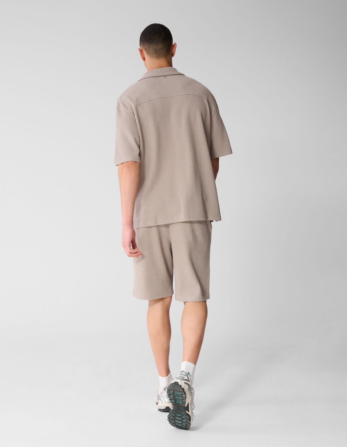 Rib Short Lichtbruin