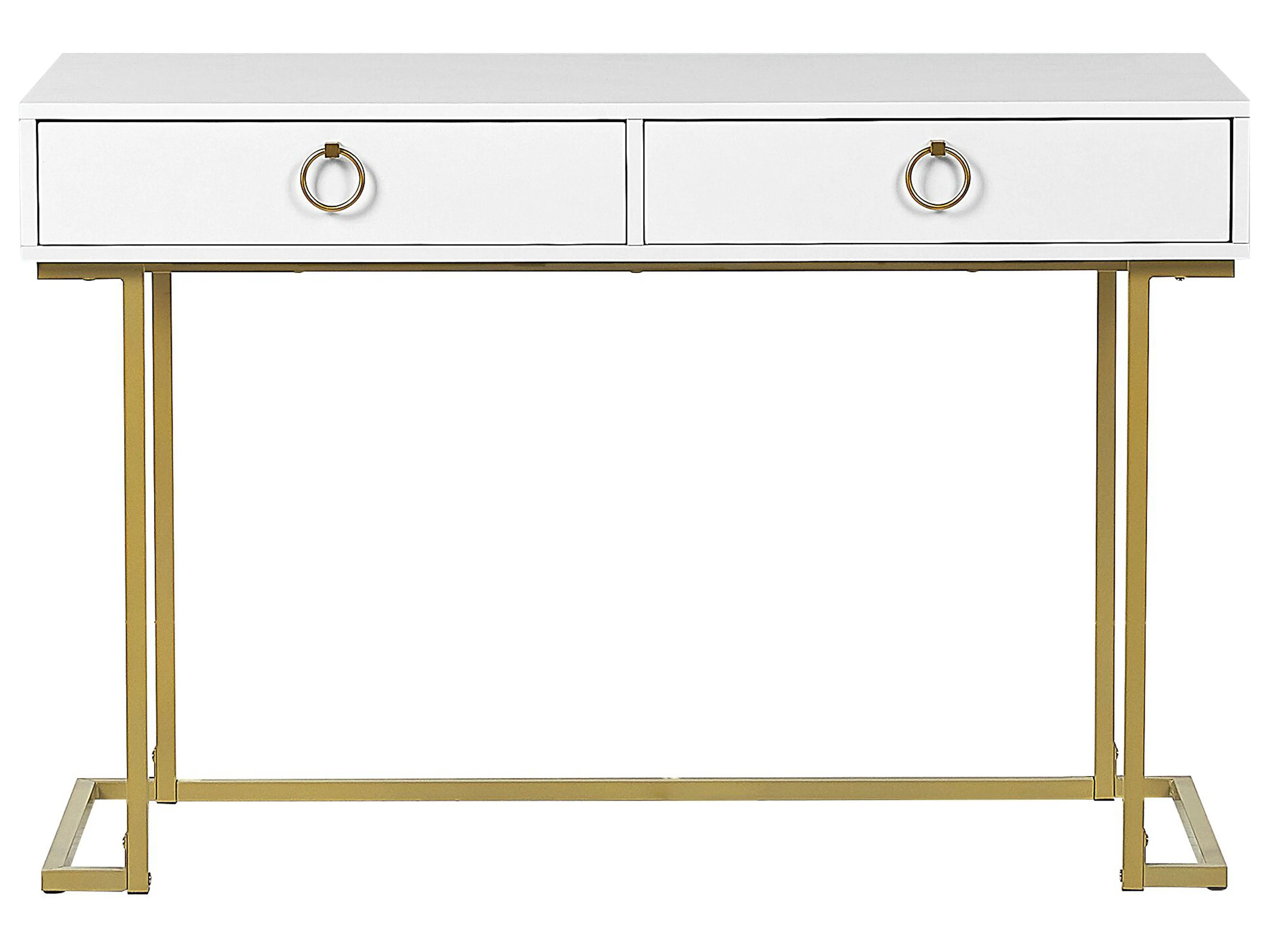 Sidetable WESTPORT Wit/goud 115 cm 50 cm met lades