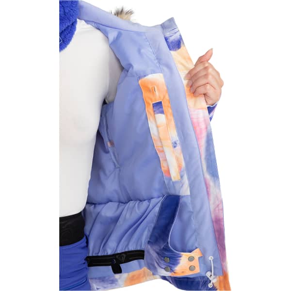 Veste de ski ROXY JET SKI JK BRIGHT WHITE PANSY PANSY
