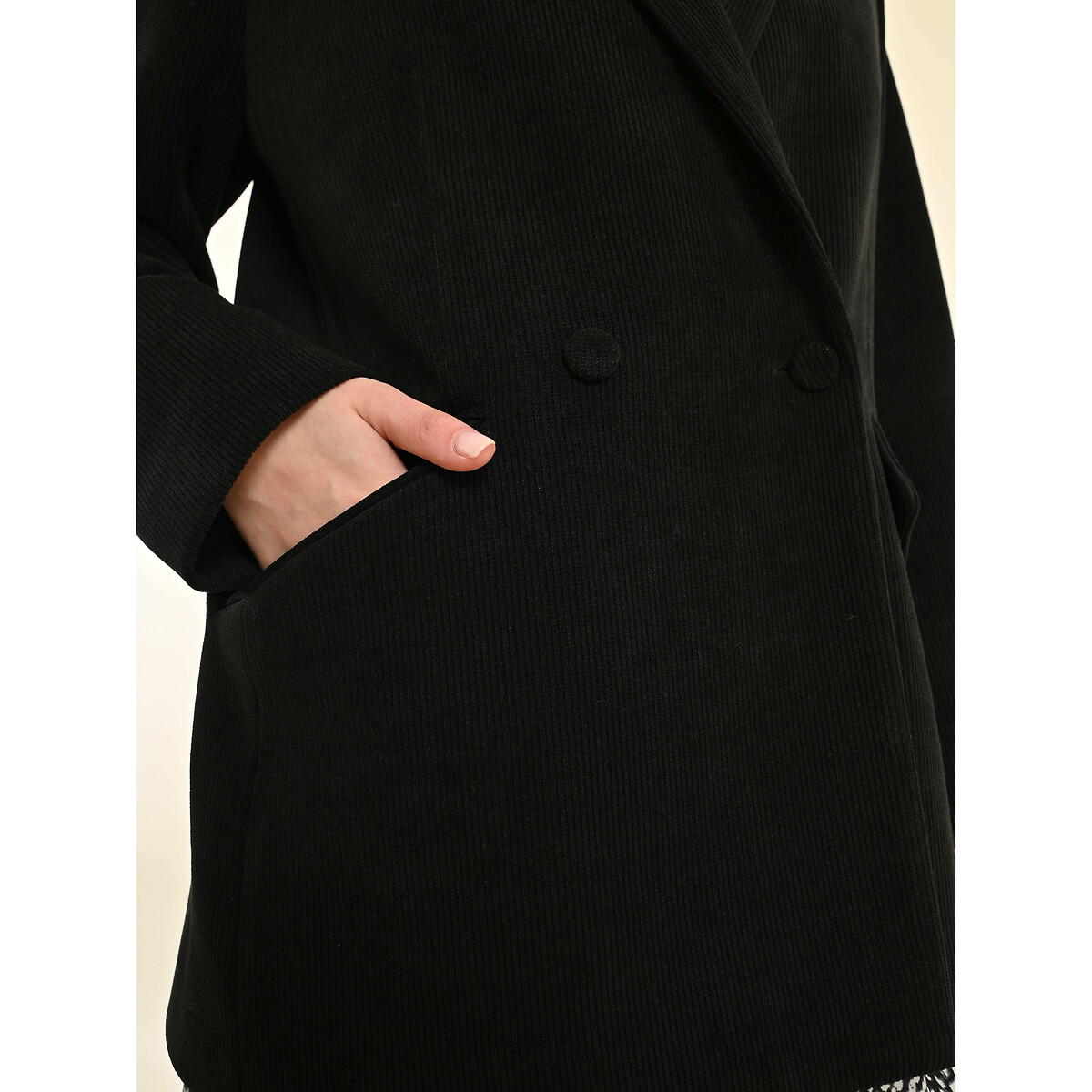 MOLLY BRACKEN<br>Blazer reto em veludo canelado