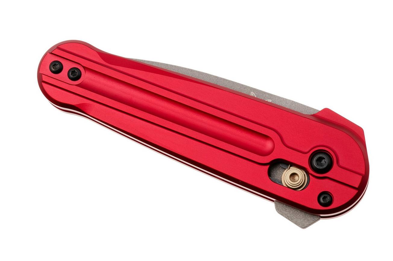Benchmade Lowden 491GY-01 PVD M390, Phoenix Red Aluminium, zakmes