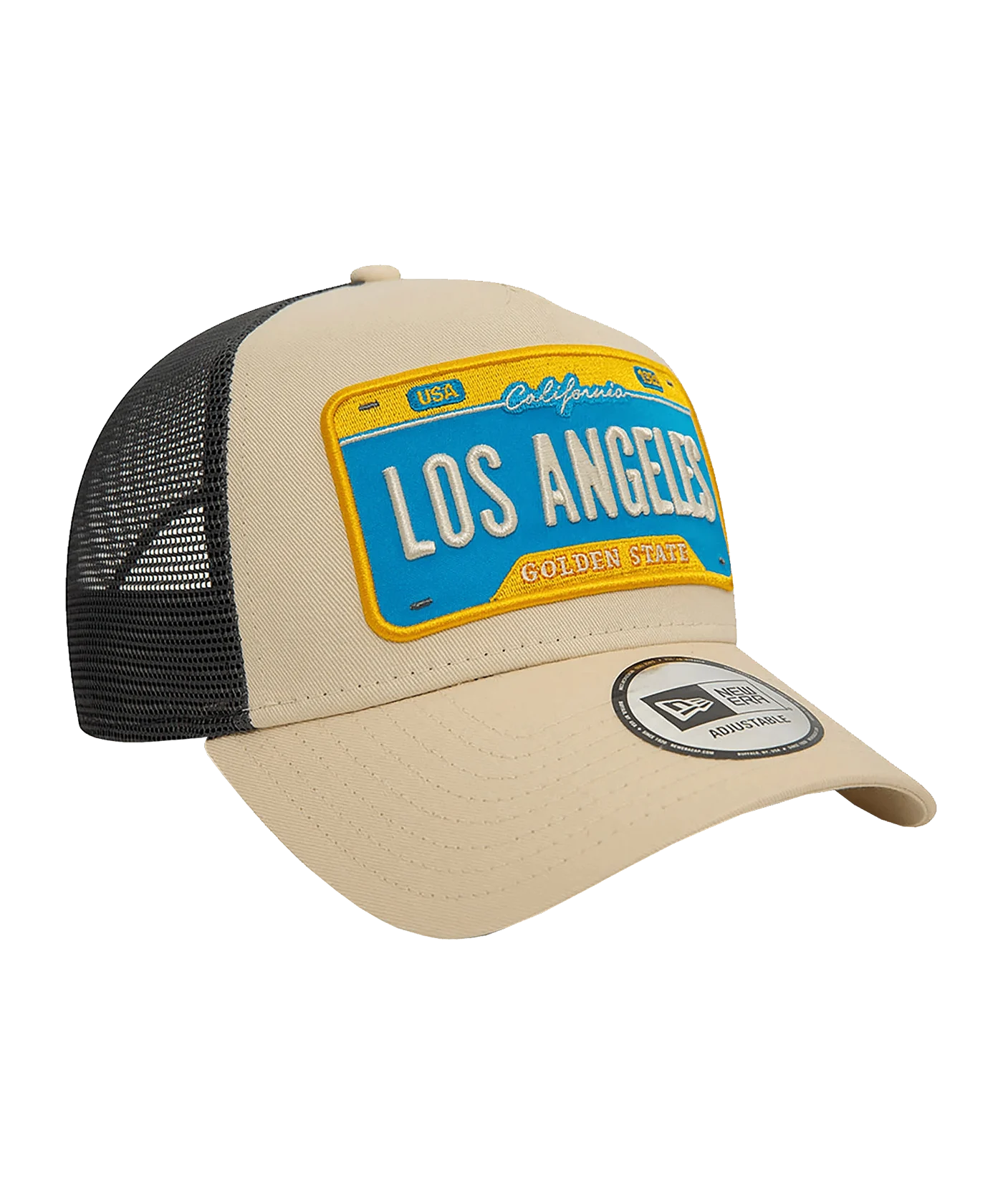 New Era Los Angeles Plate Trucker Cap Weiss