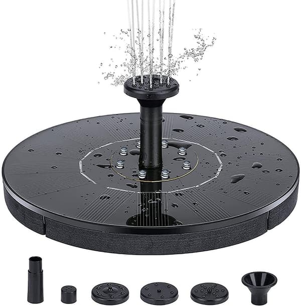 INF Vannfontene solcelledrevet 18 cm med hvite lysdioder