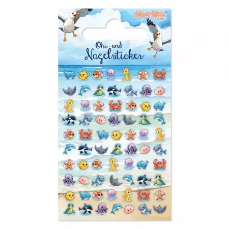 Lutz Mauder TapirElla Ohr- und Nagel Sticker, Meerestiere 2