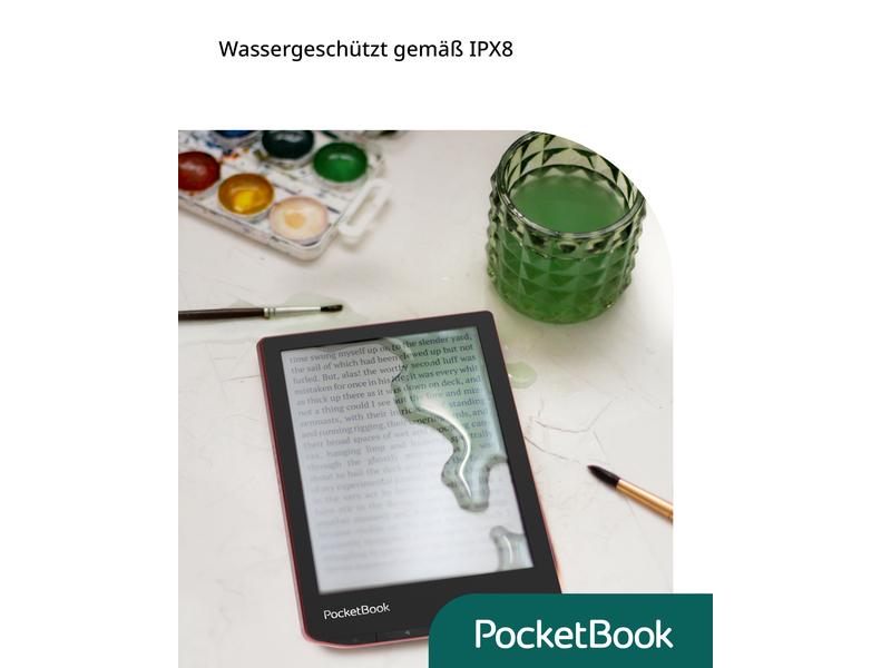 PocketBook E-Book Reader Verse Pro Passion Red 6 Zoll E-Book Reader mit 16 GB Speicher und E-Ink Carta Bildschirmtechnologie