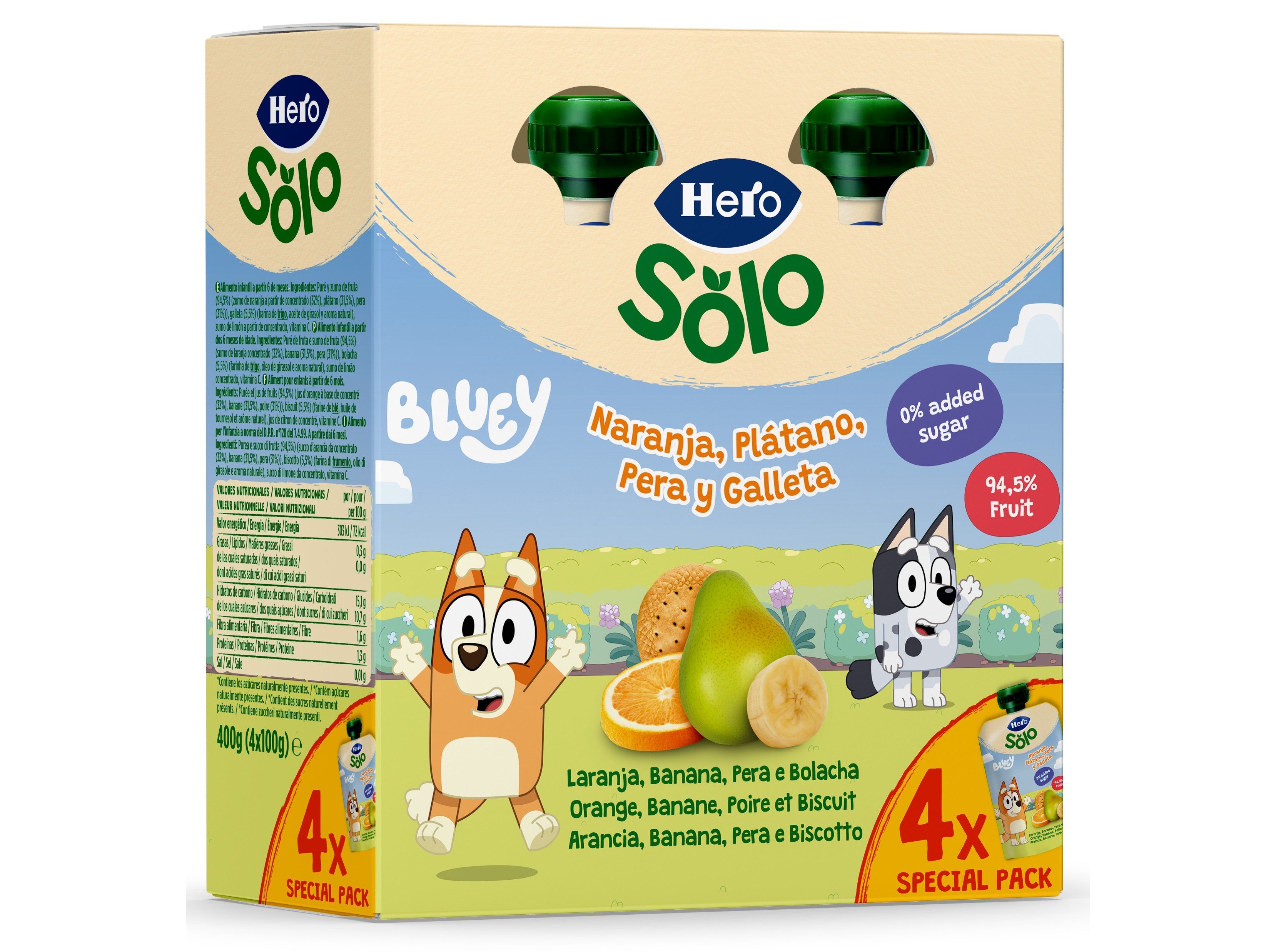 SAQUETA FRUTA HERO BLUEY LARANBANPÊRABOLAC 4 UN