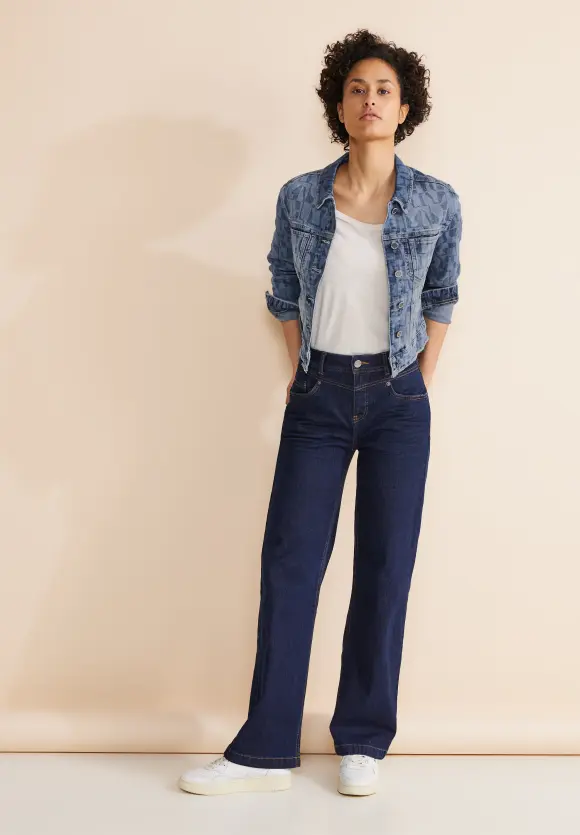 Lasercut Jeansjacke - laser indigo wash