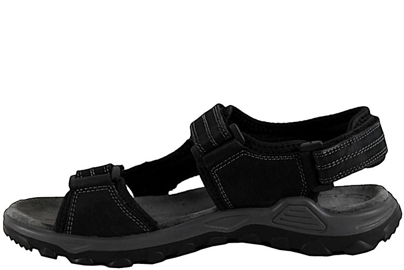 RESERVED SANDAL I SORT NUBUCK
