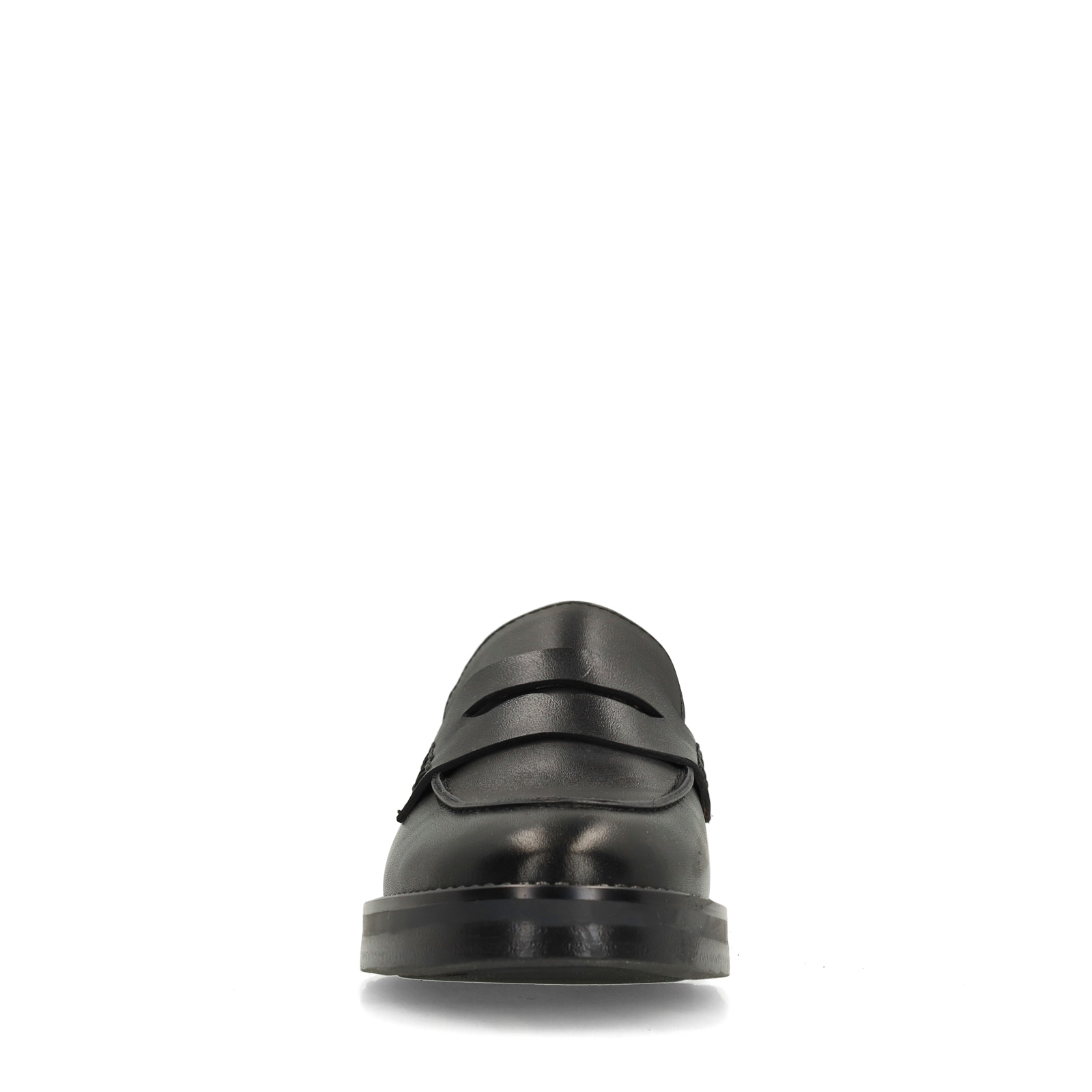 Klassieke zwarte leren loafers