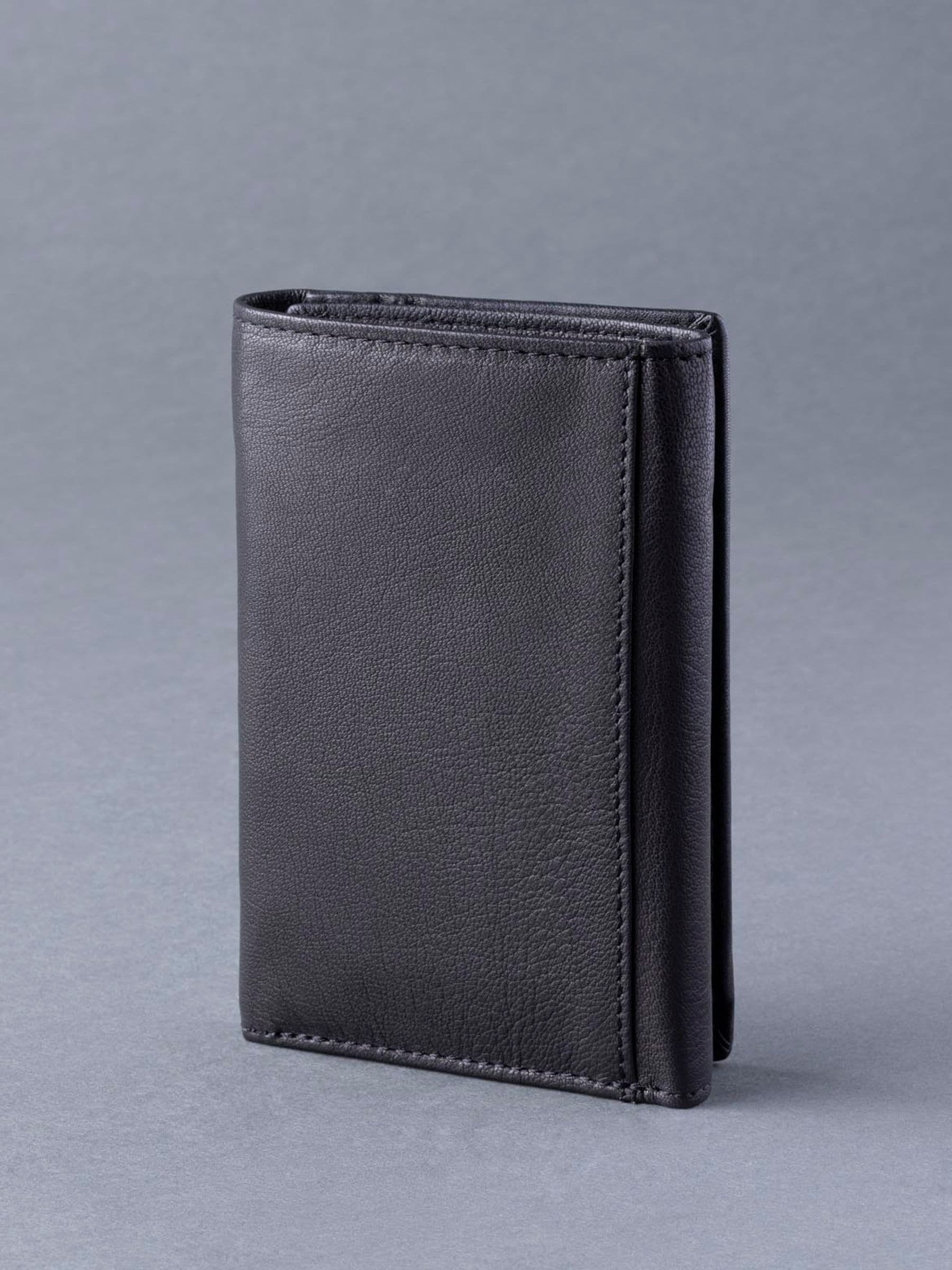 Zwart - Lakeland Leather Bowston portemonnee met opvouwbaar ontwerp