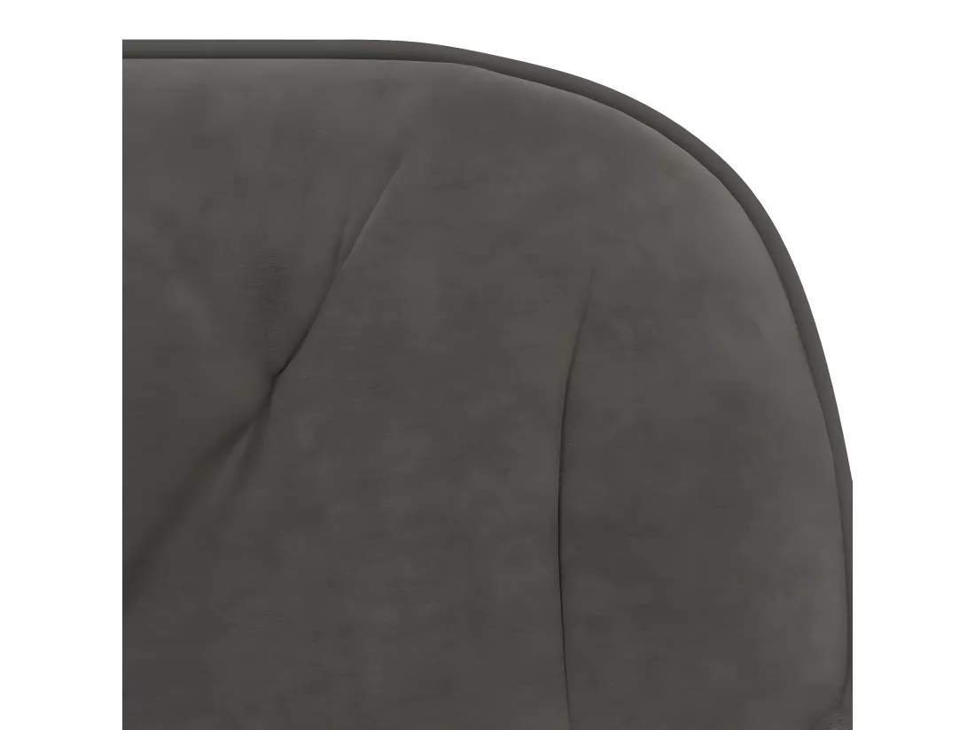 Chaise pivotante de bureau Gris foncé Velours