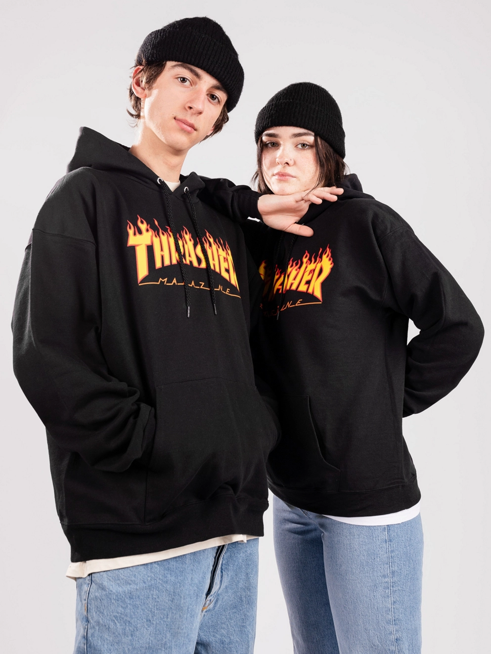 Thrasher Flame Hoodie black
