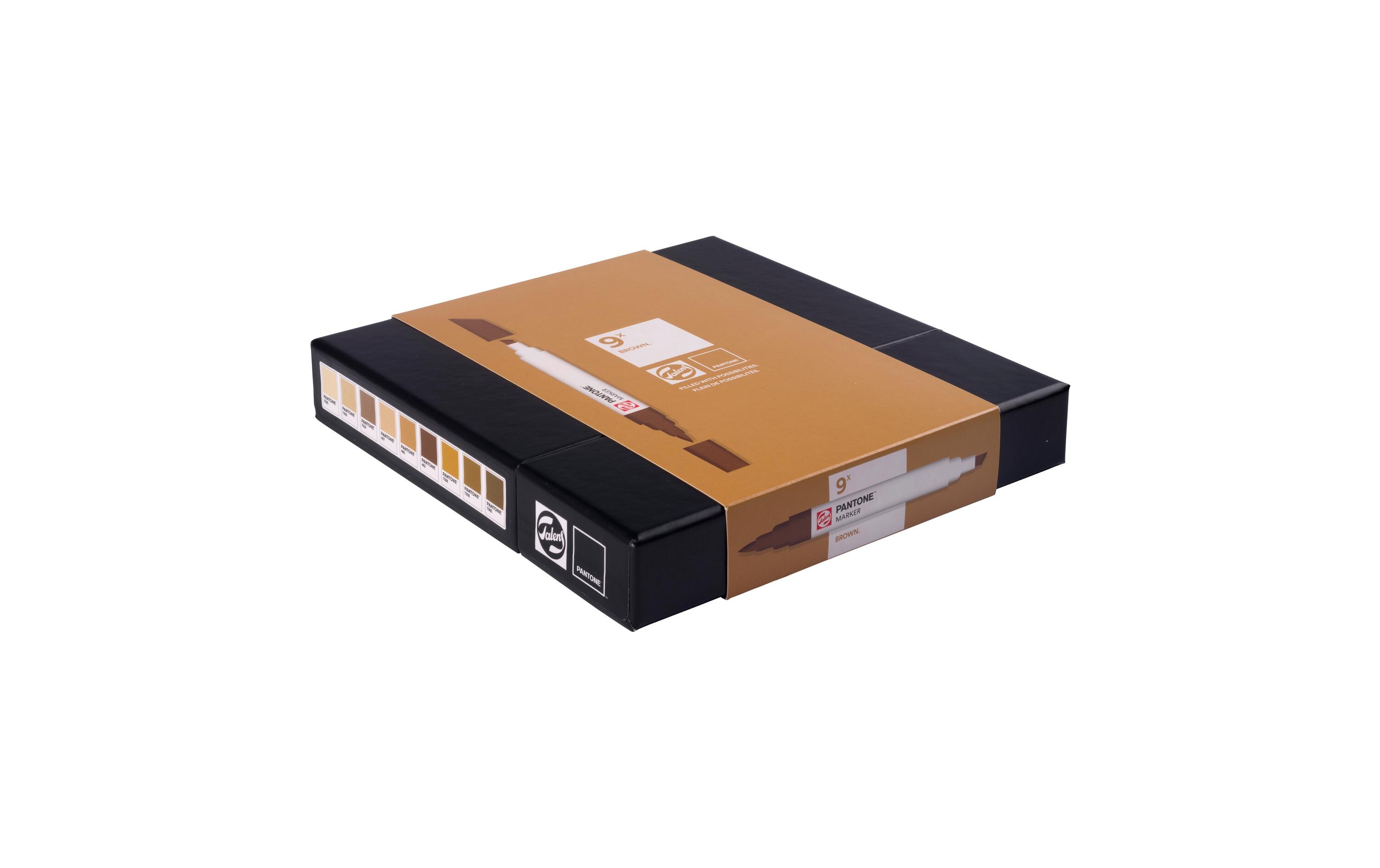 Pantone Marker 9x Set BrownWasserbasierte Marker