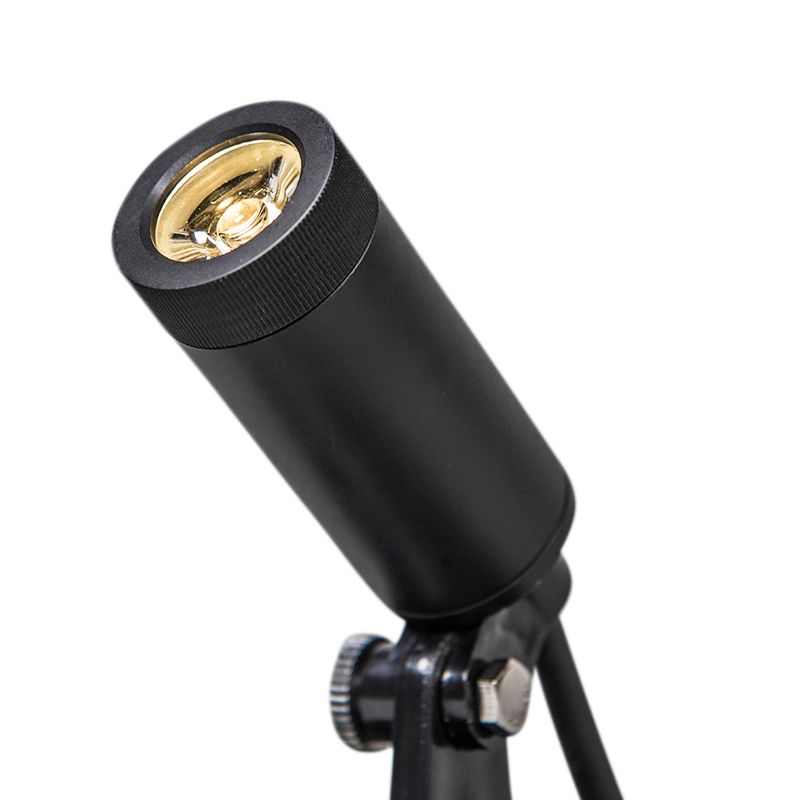 Set van 4 prikspots zwart incl. LED IP68 - Garly