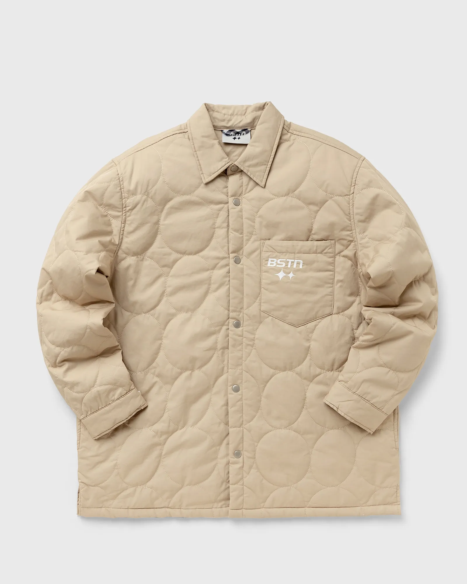 BSTN Brand Logo Pattern Quilted Overshirt