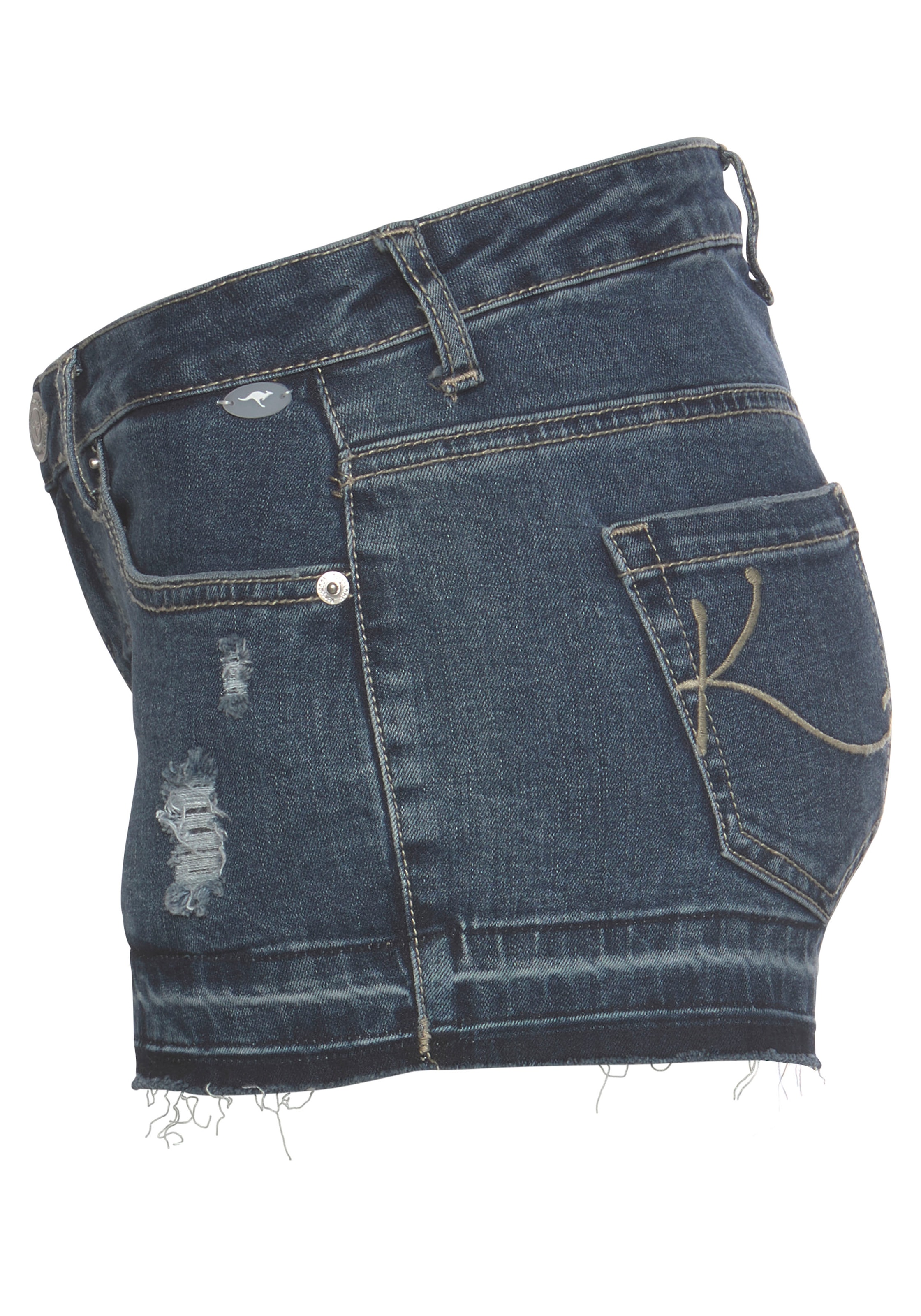 KangaROOS Jeansshorts , kurze Hose,  mit Destroyed-Effekten,  niedrige Leibhöhe