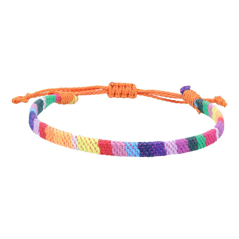 (4er Set) Stoff Armband Accessoire Boho Freundschaftsband - Style 2