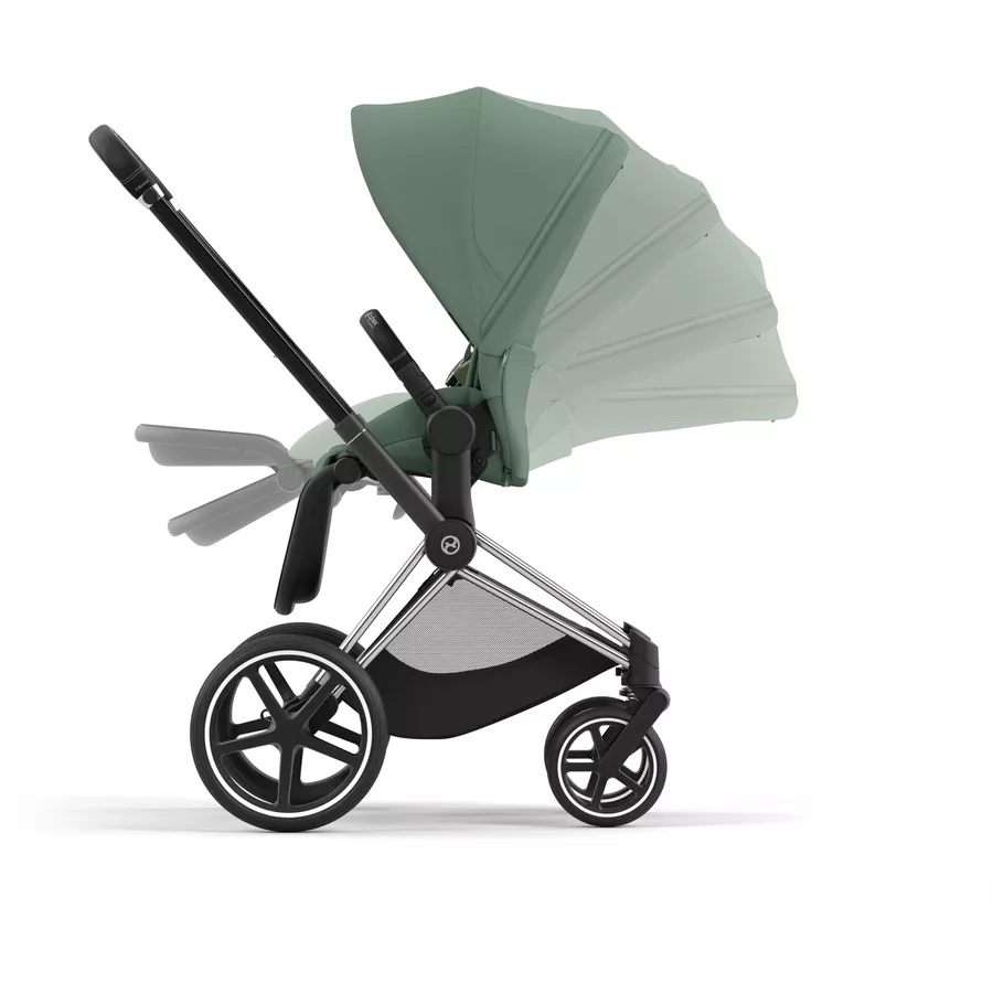 cybex PLATINUM Kombikinderwagen New Priam Chrome Black Leaf Green