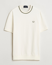 Fred Perry Pique Crew Neck T-Shirt Light Ecru