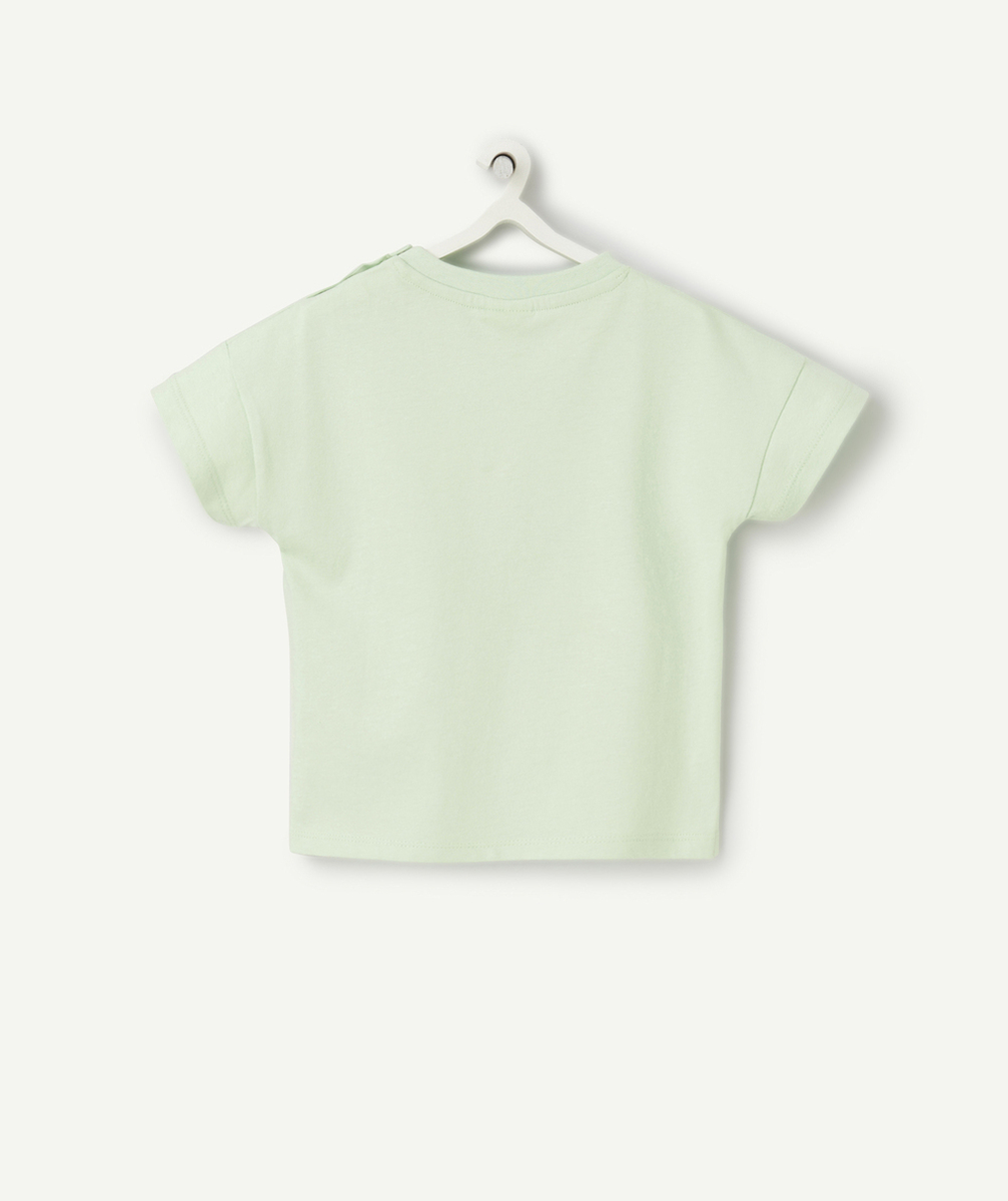 t-shirt bébé garçon en coton bio vert avec message et banane en relief