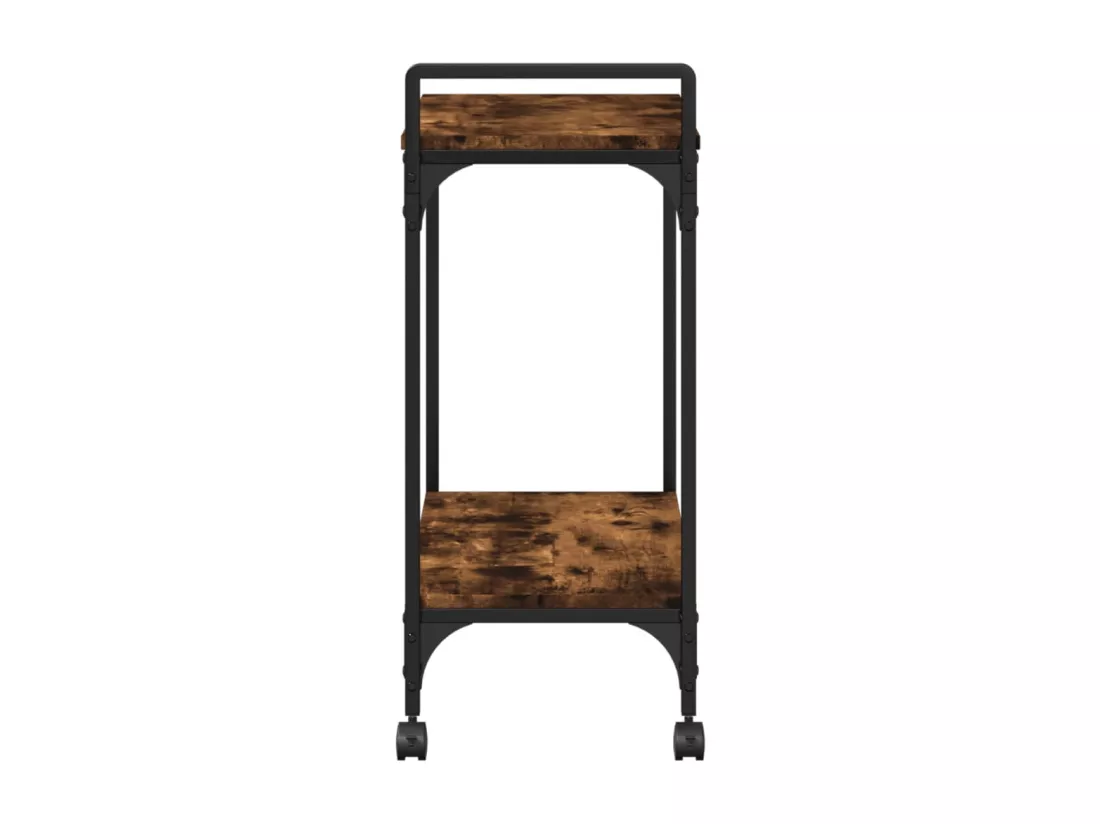 Chariot de cuisine chêne fumé 60,5x31x72,5 cm bois d'ingénierie