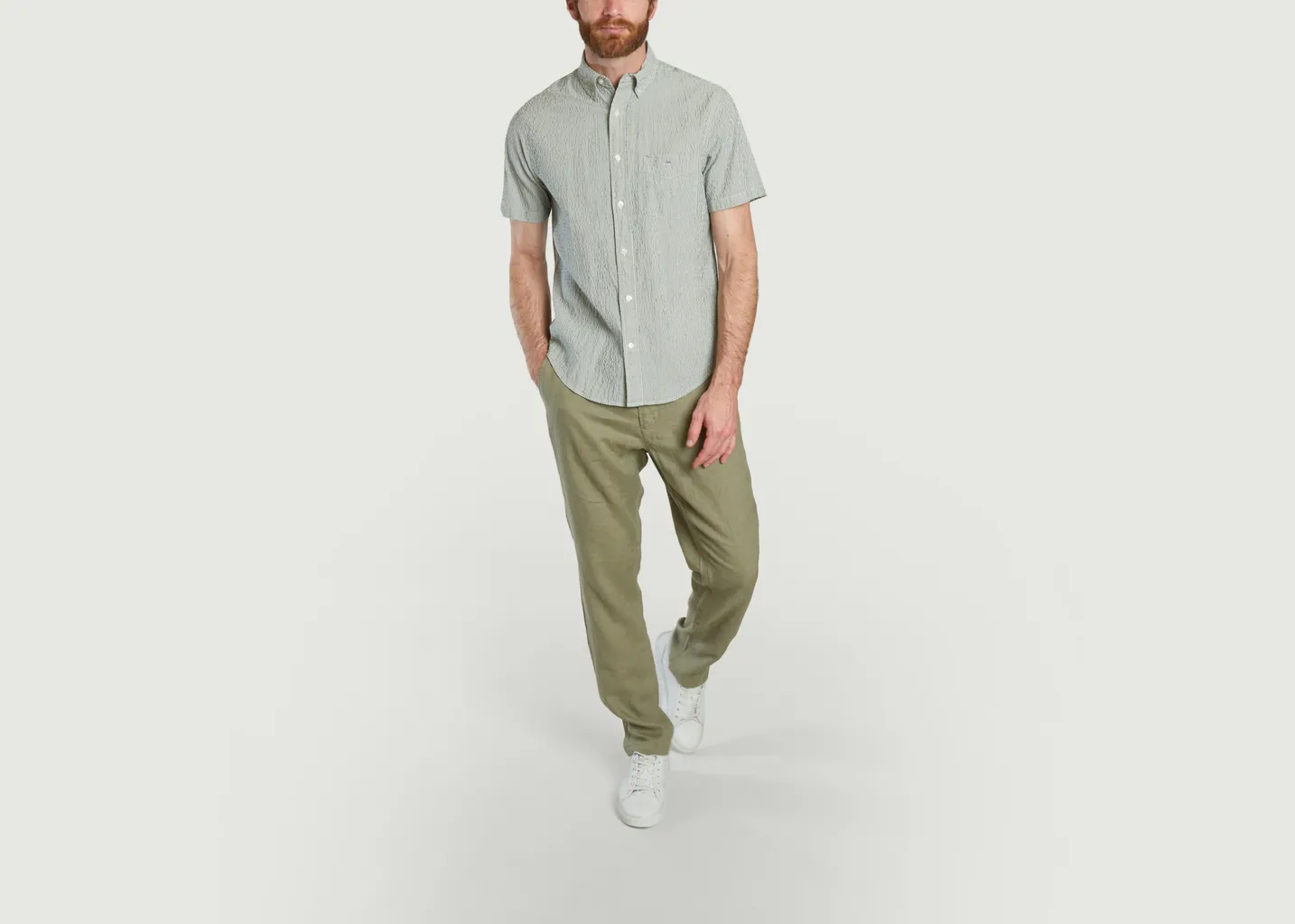 Pantalon Relaxed Fit En Lin Gant