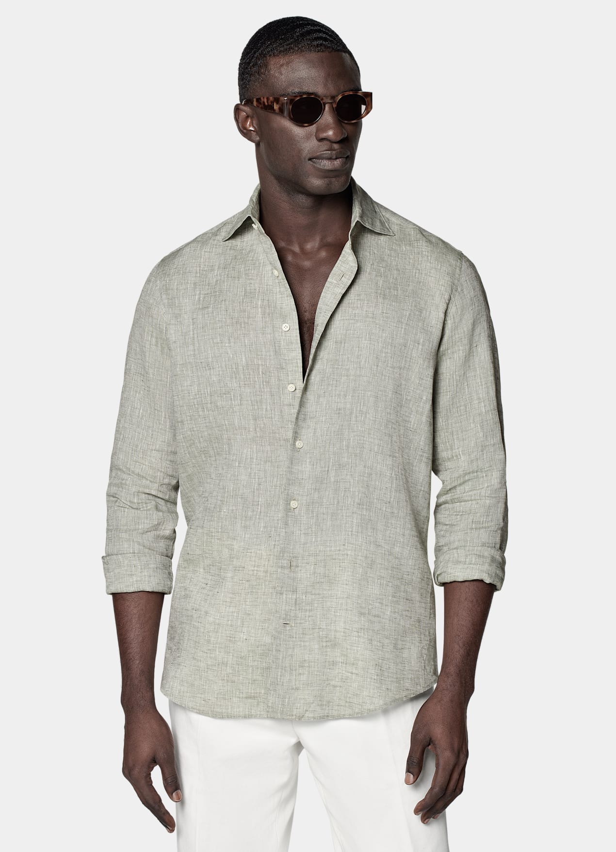 Chemise coupe Tailored vert clair