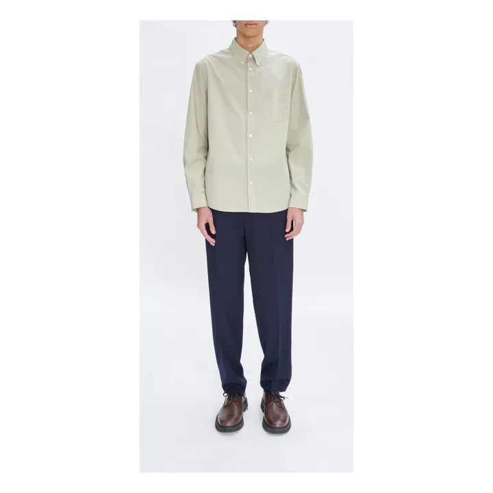 A.P.C. Chemise Edouard Logo Coton Bio | Vert pâle