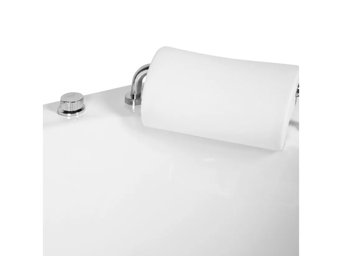 Baignoire d'angle blanche 201 x 150 cm avec LED MANGLE