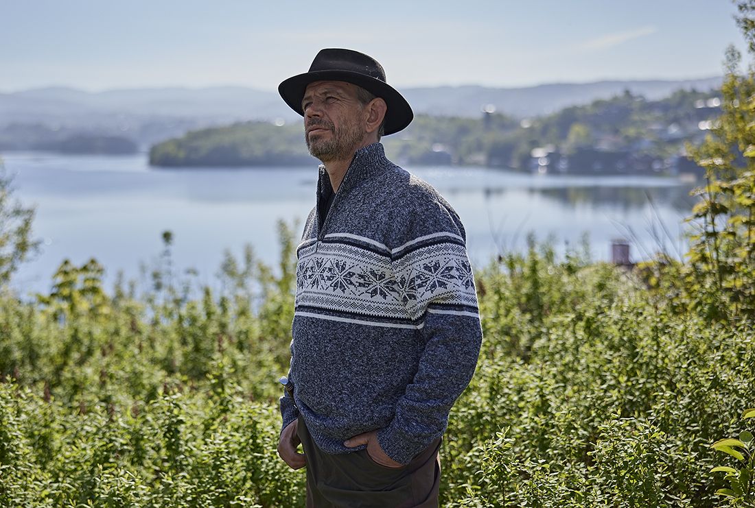 Ola Strikkegenser med fleecefòr